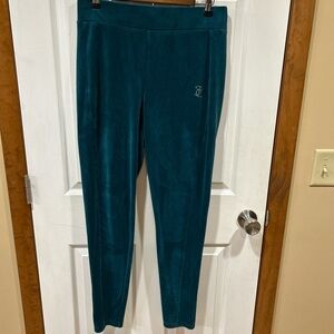 Juicy Couture Turquoise Velour Trousers